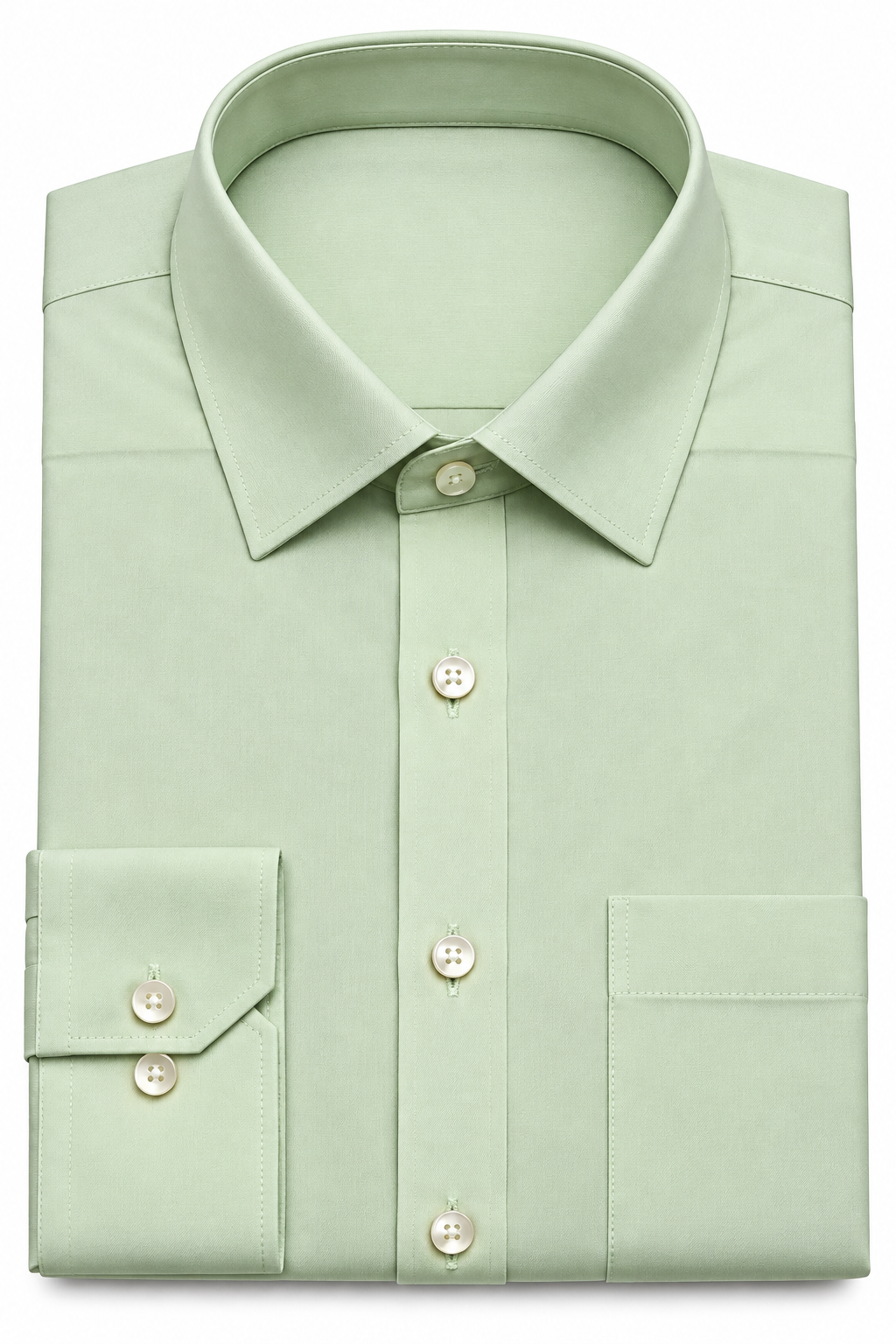 Mint Green Solid Formal Shirt