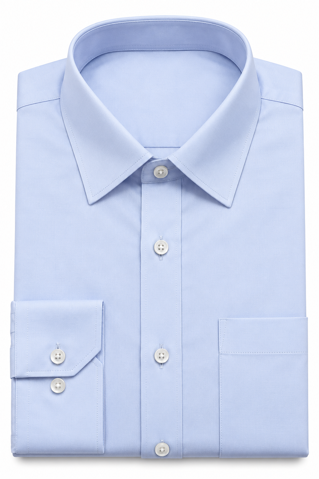 Pale Blue Solid Formal Shirt