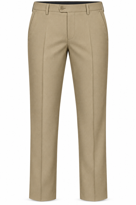 Classic Beige Formal Trousers