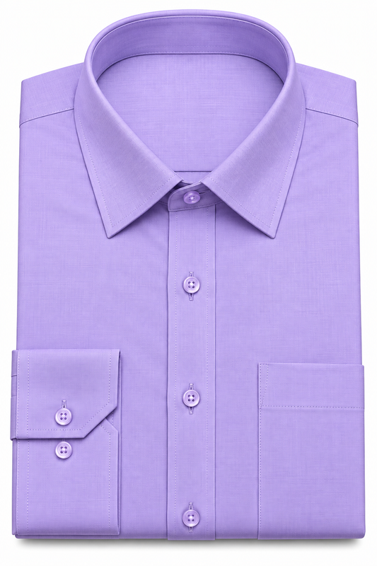 Lavender Solid Formal Shirt