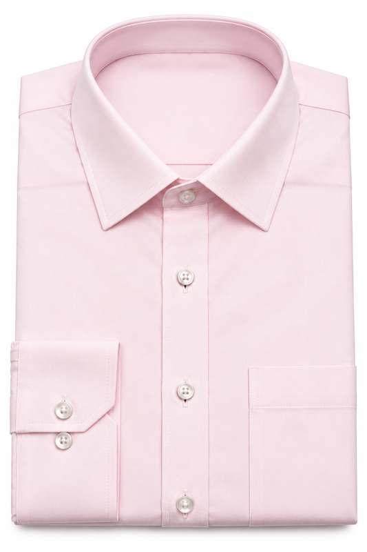 Pastel Pink Solid Formal Shirt